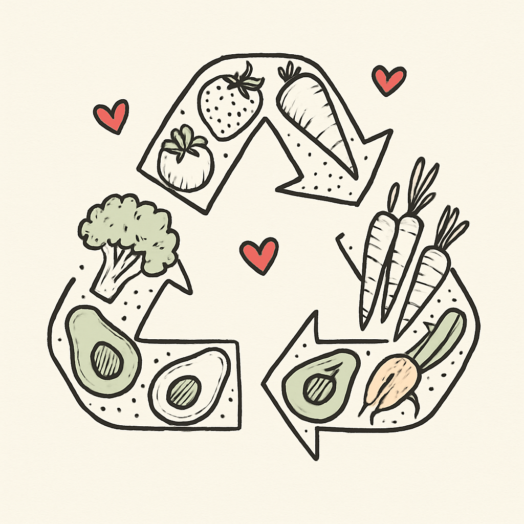 Food recycling illustration